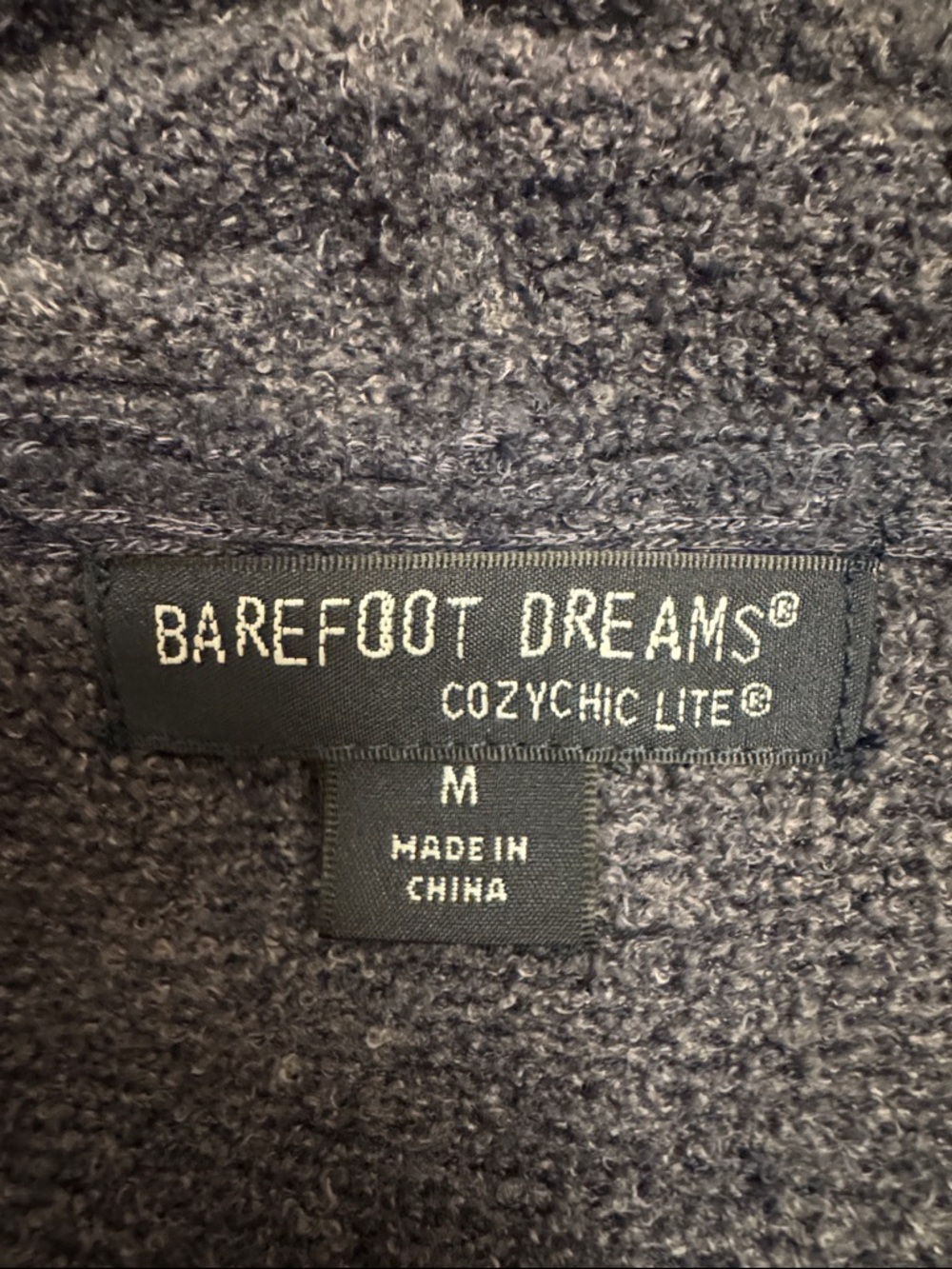 Barefoot Dreams CozyChic Lite Long Hooded Open Front Cardigan Sweater Sz M - Picture 7 of 9